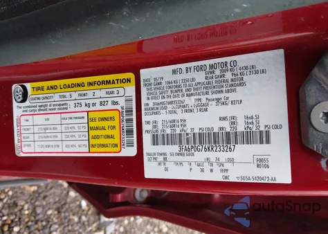 2019 Ford Fusion S z USA, uszkodzony, nr VIN 3FA6P0G76KR233267